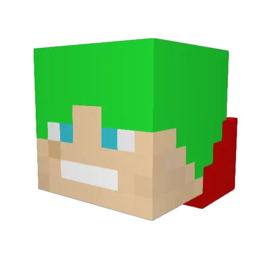 EgaPlayYT Minecraft avatar head, 3D render