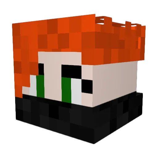 Egabon Minecraft avatar head, 3D render