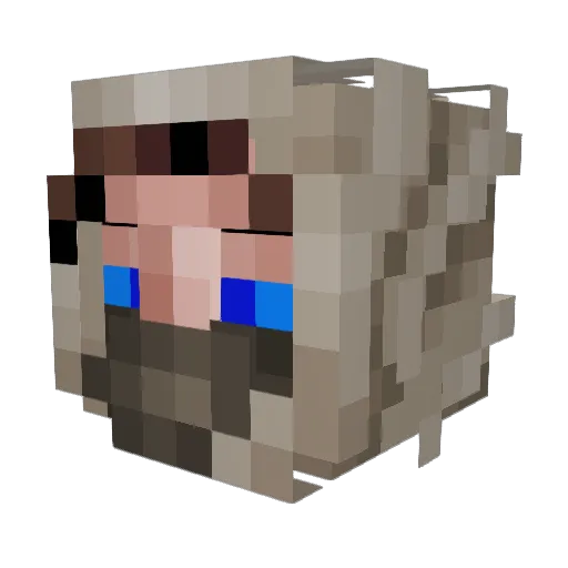 Egade Minecraft avatar head, 3D render