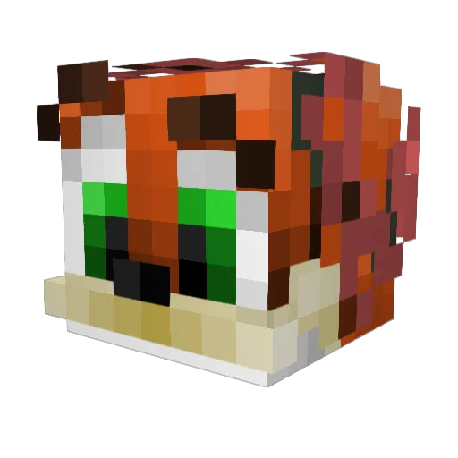 Egalmoth Minecraft avatar head, 3D render