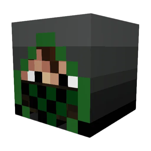 Egan_xD Minecraft avatar head, 3D render