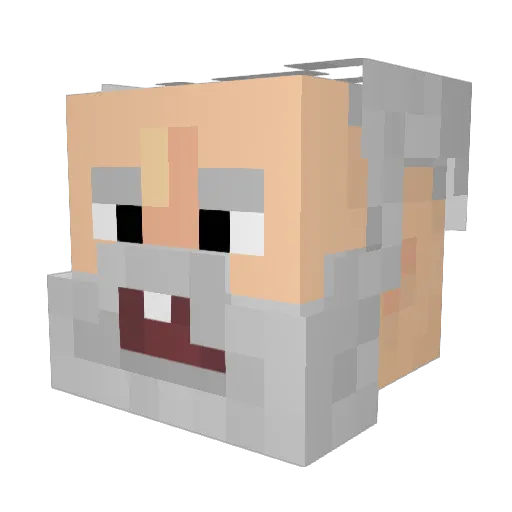 Egassh Minecraft avatar head, 3D render