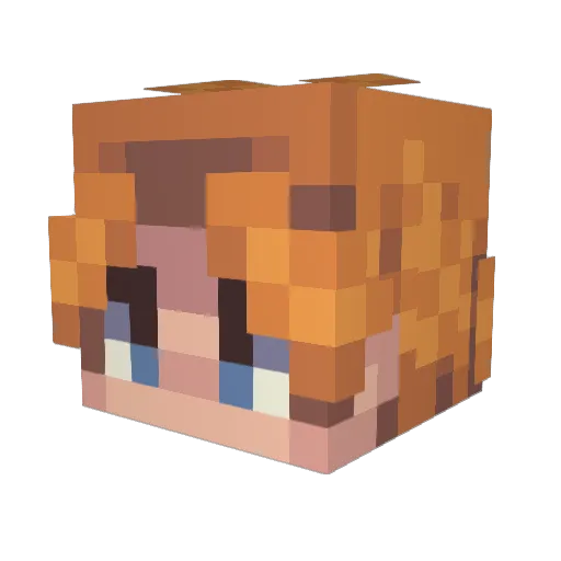 Egdums Minecraft avatar head, 3D render