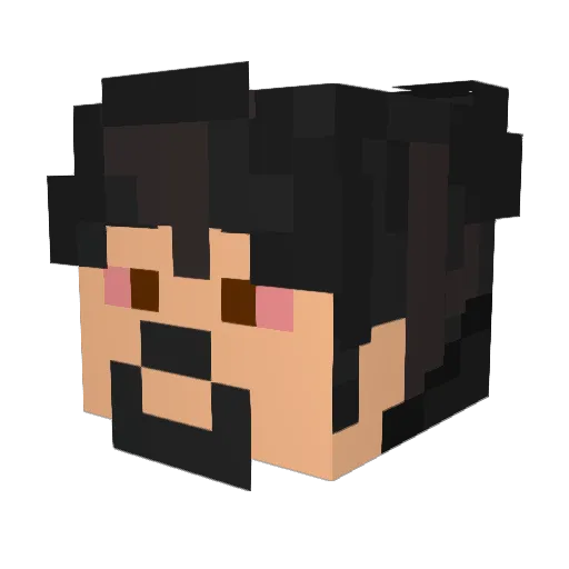 Egenah Minecraft avatar head, 3D render