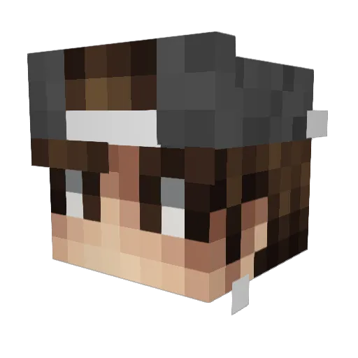 Egetzuu Minecraft avatar head, 3D render