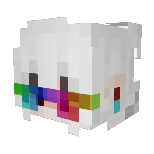 Egg0mania Minecraft avatar head, 3D render