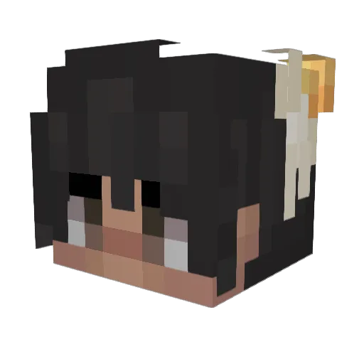 Egg Minecraft avatar head, 3D render