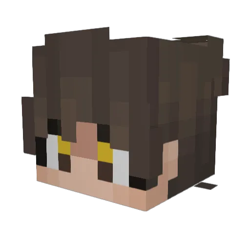 EggChili Minecraft avatar head, 3D render