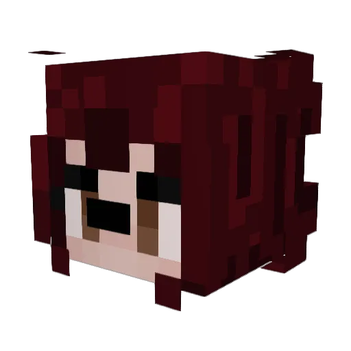 EggLass Minecraft avatar head, 3D render
