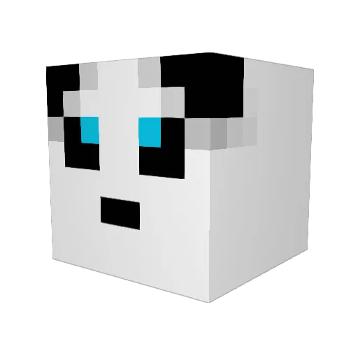 EggNogHog Minecraft avatar head, 3D render