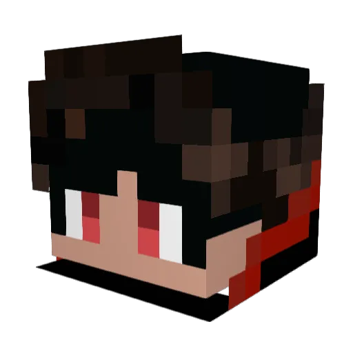 EggRowww Minecraft avatar head, 3D render