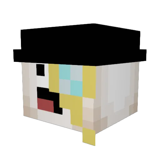 Egg_Chap Minecraft avatar head, 3D render