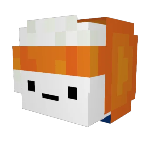 Egg_poggers Minecraft avatar head, 3D render