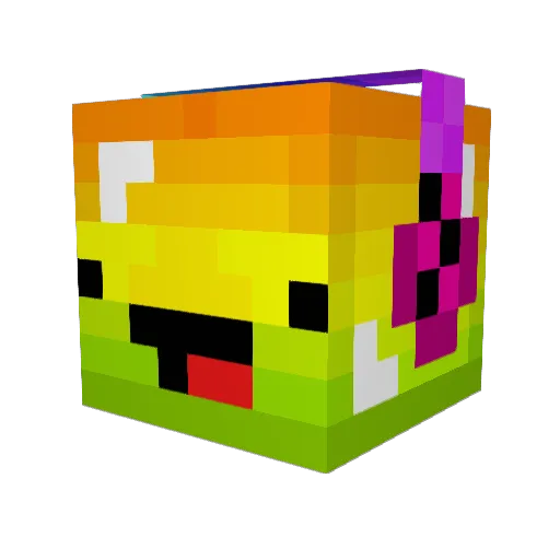 Egghead64 Minecraft avatar head, 3D render