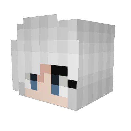 Eggified Minecraft avatar head, 3D render
