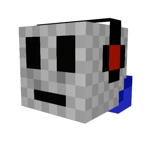 Eggkiller Minecraft avatar head, 3D render