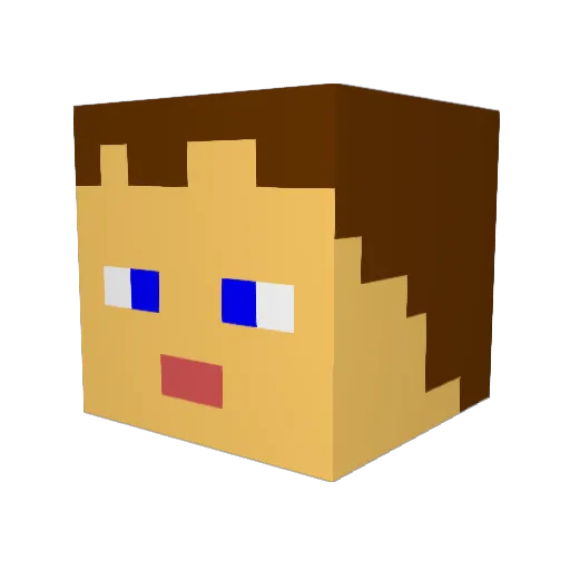 Eggman26 Minecraft avatar head, 3D render