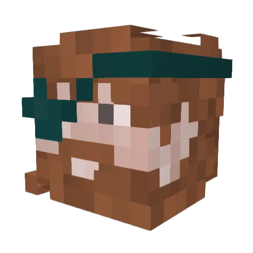 EggnogIsALie Minecraft avatar head, 3D render
