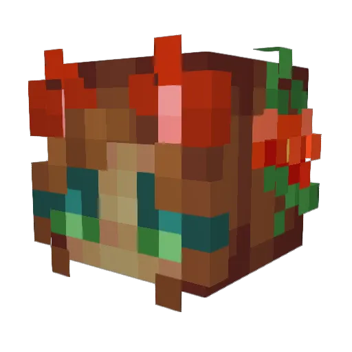 Eggolina Minecraft avatar head, 3D render