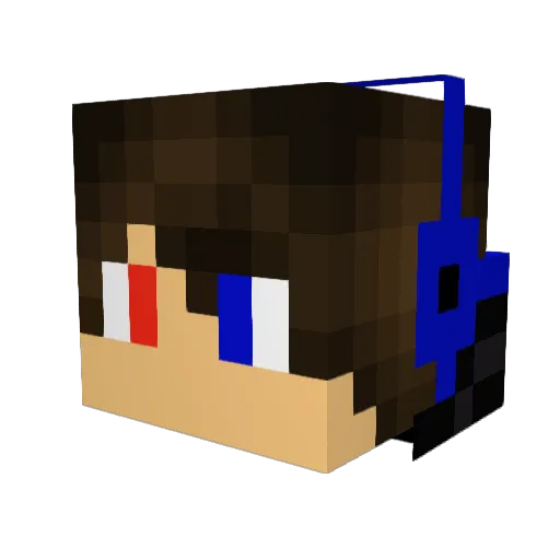 Eggp Minecraft avatar head, 3D render