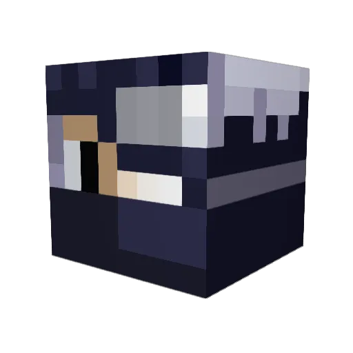 Eggpac Minecraft avatar head, 3D render