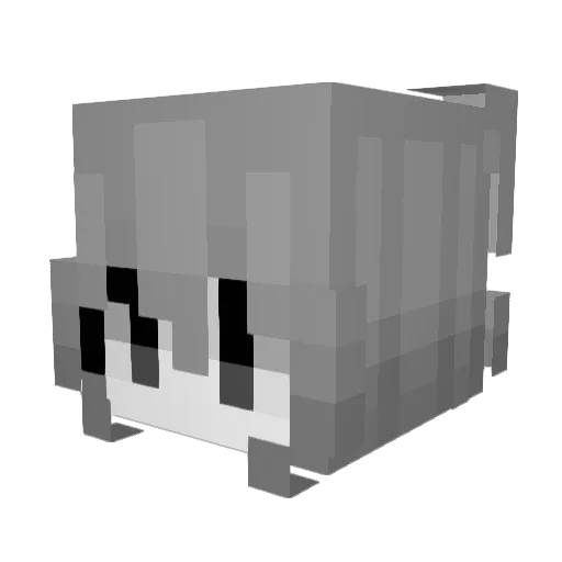 Eggpush Minecraft avatar head, 3D render