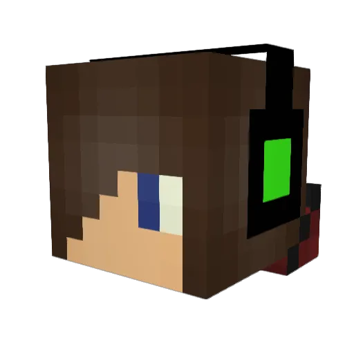 Eggscellents Minecraft avatar head, 3D render