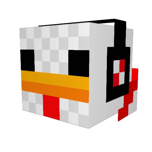 Eggsgamertag Minecraft avatar head, 3D render