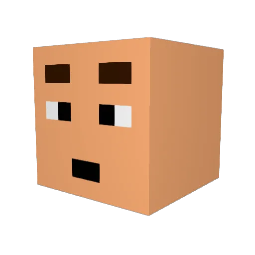 Eggshady Minecraft avatar head, 3D render