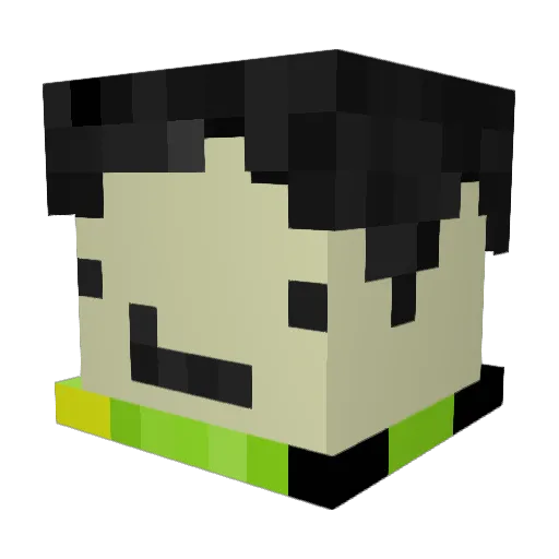 Eggsmon Minecraft avatar head, 3D render