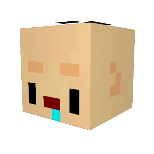 Eggsothicc Minecraft avatar head, 3D render