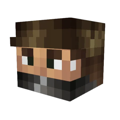 Eggy1632 Minecraft avatar head, 3D render