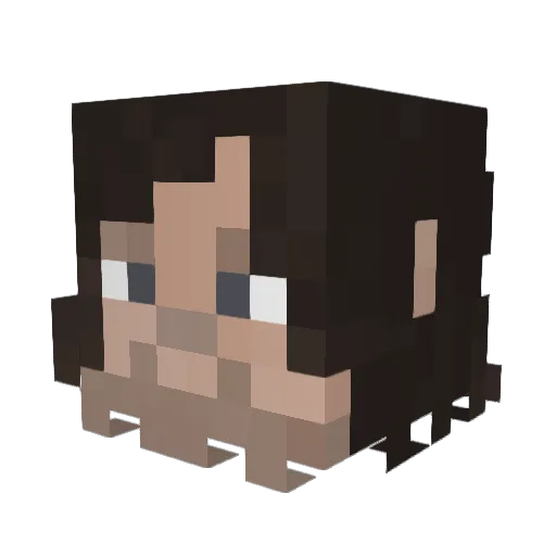 EggzaYolk Minecraft avatar head, 3D render