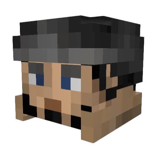 Egibox Minecraft avatar head, 3D render