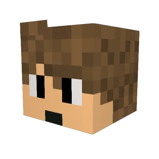 Egin_hard Minecraft avatar head, 3D render