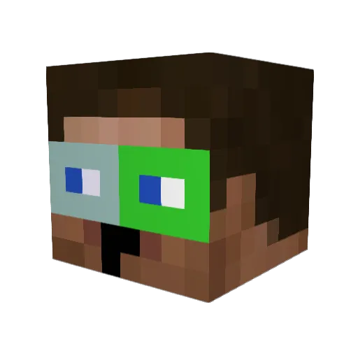 Egineer Minecraft avatar head, 3D render