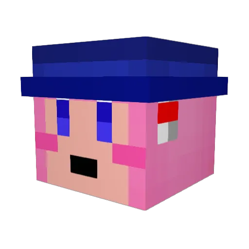 Egipet Minecraft avatar head, 3D render