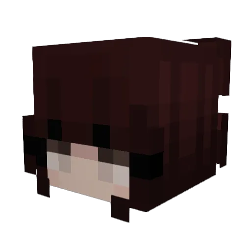 EgirlChit Minecraft avatar head, 3D render
