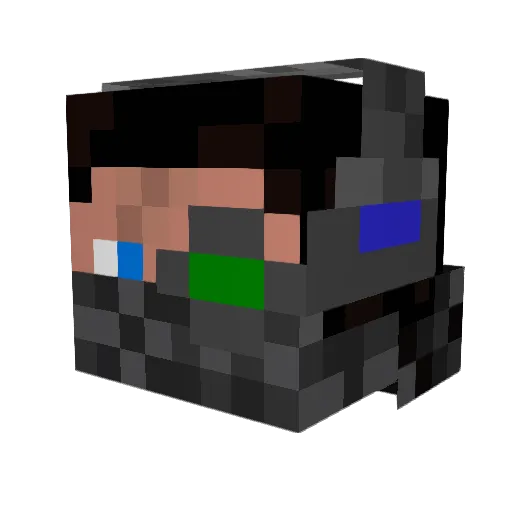 EglanoS Minecraft avatar head, 3D render