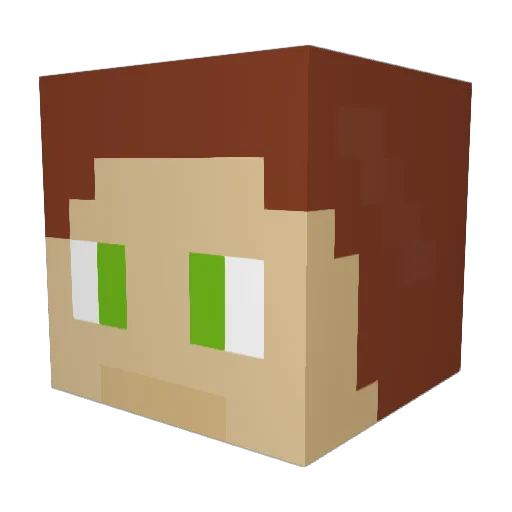 Egnever Minecraft avatar head, 3D render