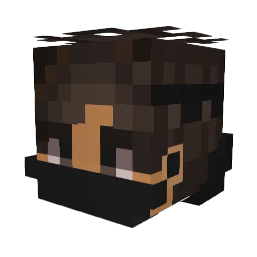Egnited Minecraft avatar head, 3D render