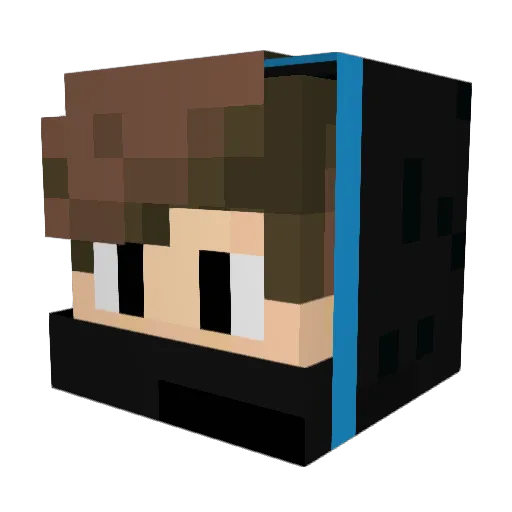 EgoGamaoPusti Minecraft avatar head, 3D render