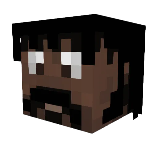 Egoim Minecraft avatar head, 3D render