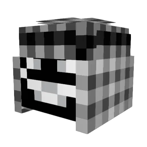 Egoing Minecraft avatar head, 3D render