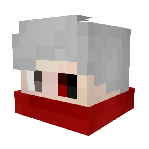 EgoistOfficial Minecraft avatar head, 3D render