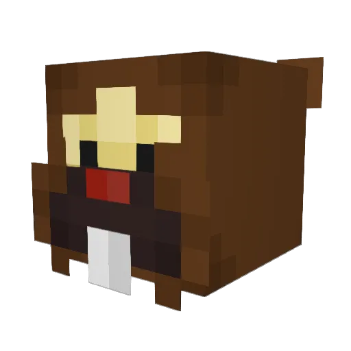 EgonDelania Minecraft avatar head, 3D render