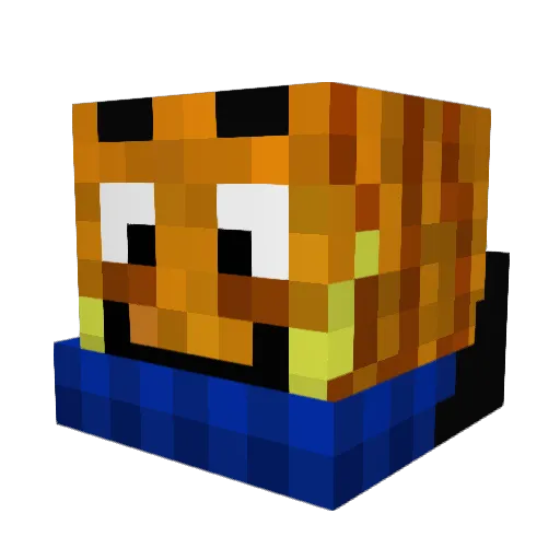 EgonLP Minecraft avatar head, 3D render