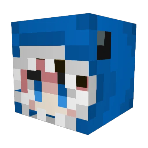 EgorShark Minecraft avatar head, 3D render