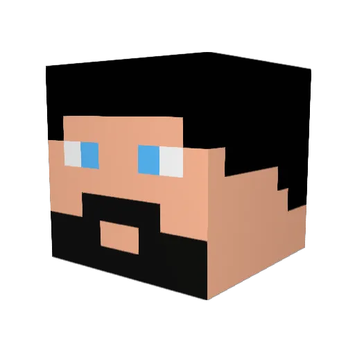 Egorik86rus Minecraft avatar head, 3D render