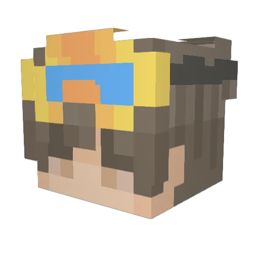 Egorzti Minecraft avatar head, 3D render